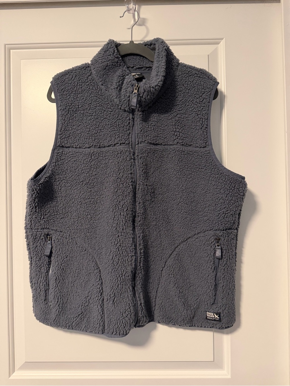 Eddie Bauer: Sherpa Fleece Vest Dusty Blue XL
